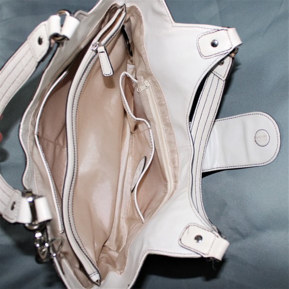 Etienne Aigner White Leather Shoulder Bag - Picture 8 of 11